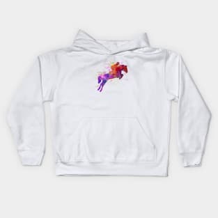 Watercolor horse show Kids Hoodie